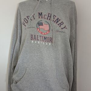 Gray Fort McHenry Graphic Hoodie